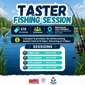 Women’s and Kids’ Taster Fishing Session | 23rd July | 6th Aug | 11th Aug | 20th Aug